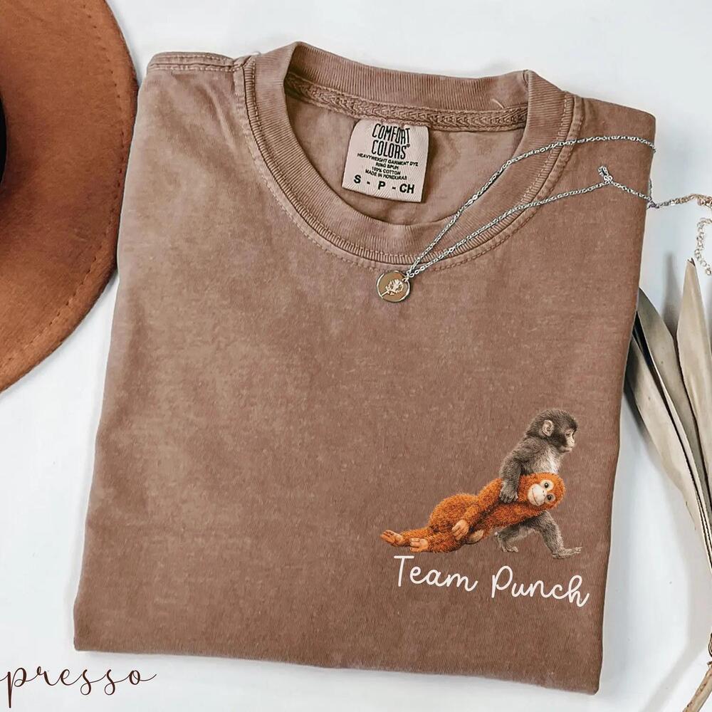 Team Punch T-Shirt, Baby Monkey Punch With Plush Toy t-shirt